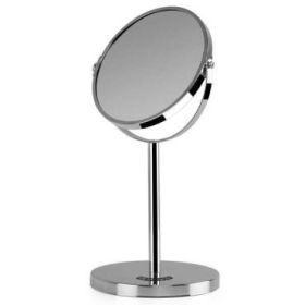 Orbegozo ES 5100 Espejo Cosmetico Multiorientable - Base Antideslizante - Acabado Cromado - Doble Cara con Aumento X5 - Altura 3