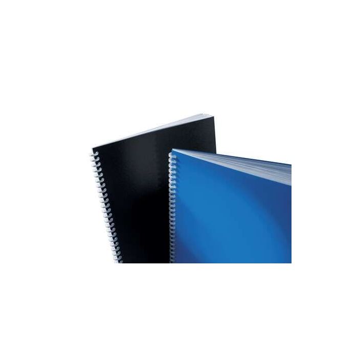 GBC PolyClearView Pack de 100 Tapas de Encuadernar A4 - 500 Micras - Color Negro
