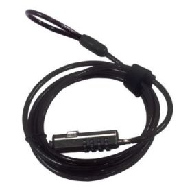 Ewent Cable de Seguridad para Portatiles con Ranura Nano - Candado de Combinacion Numerica - Cable de Acero - Cobertura de Vinil