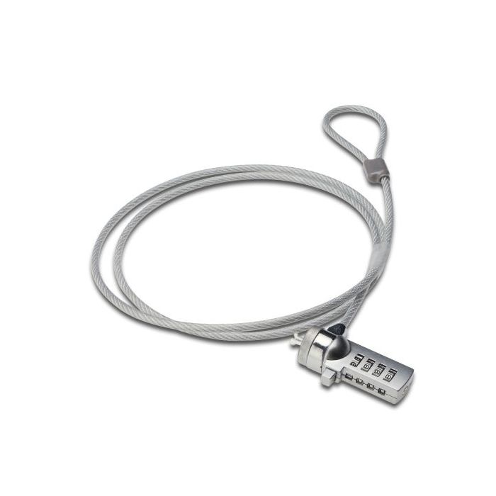 Ewent EW1241 Candado para Portatil con Combinacion - cable 1.5m - Color Plata