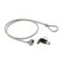 Ewent Cable de Seguridad para Portatil con Llave - 2 Llaves - Cable de Acero - 1.5m de Longitud - Color Acero