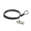 Ewent Cable de Seguridad para Portatil - Candado de Combinacion Numerica - Cable de Acero - 1.5m de Longitud - Color Negro