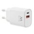 Ewent EW1326 Cargador GaN 30W - 1xUSB-C PD3.0 QC3.0 - 1xUSB-A QC3.0 - Color Blanco