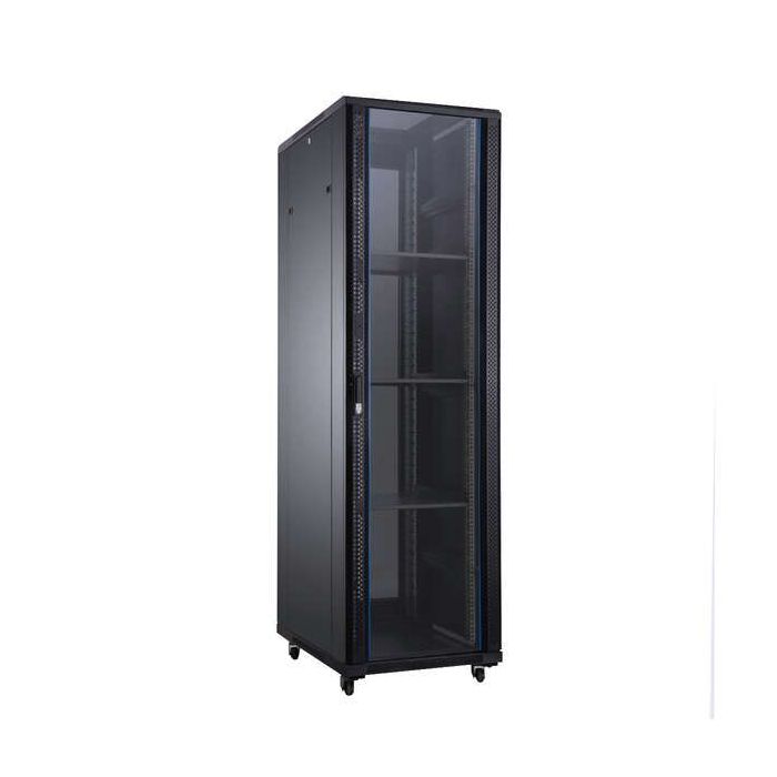 Aiten Data AI8847 Armario de Suelo 47U - Ancho 800 - Fondo 800 - Incluye 2 Bandejas Fijas - 4 Ventiladores 120mm - 1 Base 8 Toma