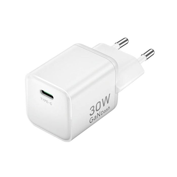 Vention Cargador de Pared - 30W - GaN - USB-C - Power Delivery 3.0 - Qualcomm 3.0 - Carga Rapida - Color Blanco