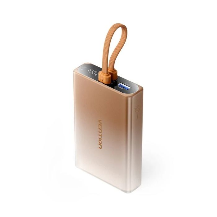 Vention Powerbank de 10000mAh - Potencia de Salida hasta 22.5W - USB-A - USB-C - Pantalla - Linterna LED Integrada - Apto para V