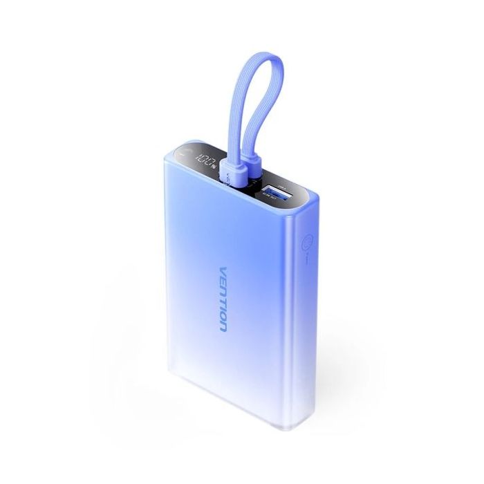 Vention Powerbank de 10000mAh - Potencia de Salida hasta 22.5W - USB-A - USB-C - Pantalla - Linterna LED Integrada - Apto para V