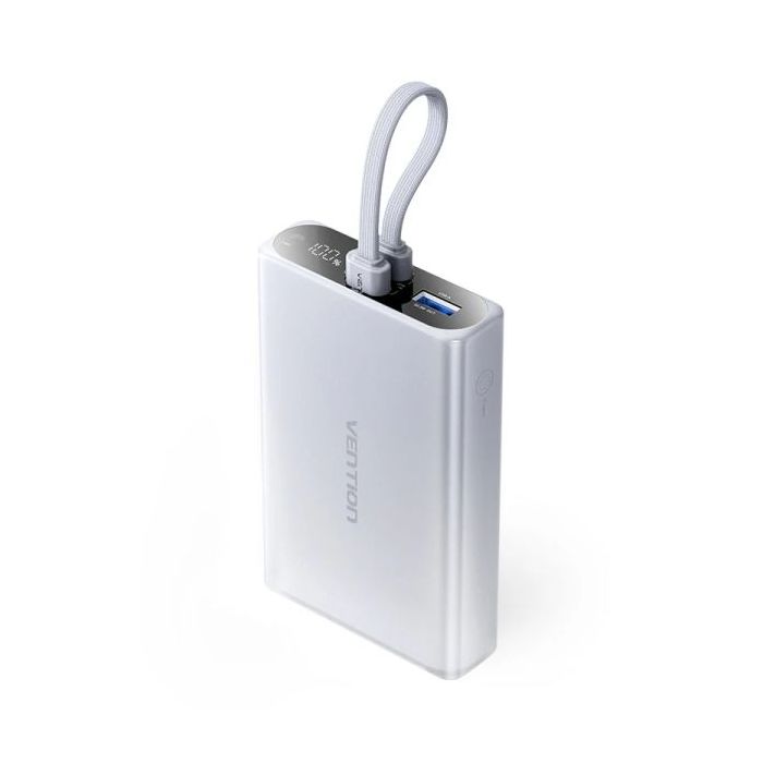 Vention Powerbank de 10000mAh - Potencia de Salida hasta 22.5W - USB-A - USB-C - Pantalla - Linterna LED Integrada - Apto para V