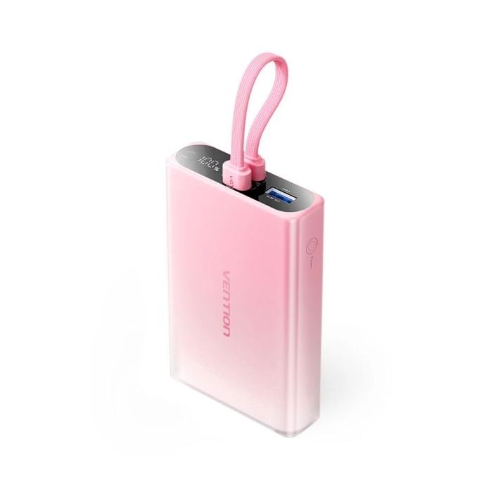 Vention Powerbank de 10000mAh - Potencia de Salida hasta 22.5W - USB-A - USB-C - Pantalla - Linterna LED Integrada - Apto para V