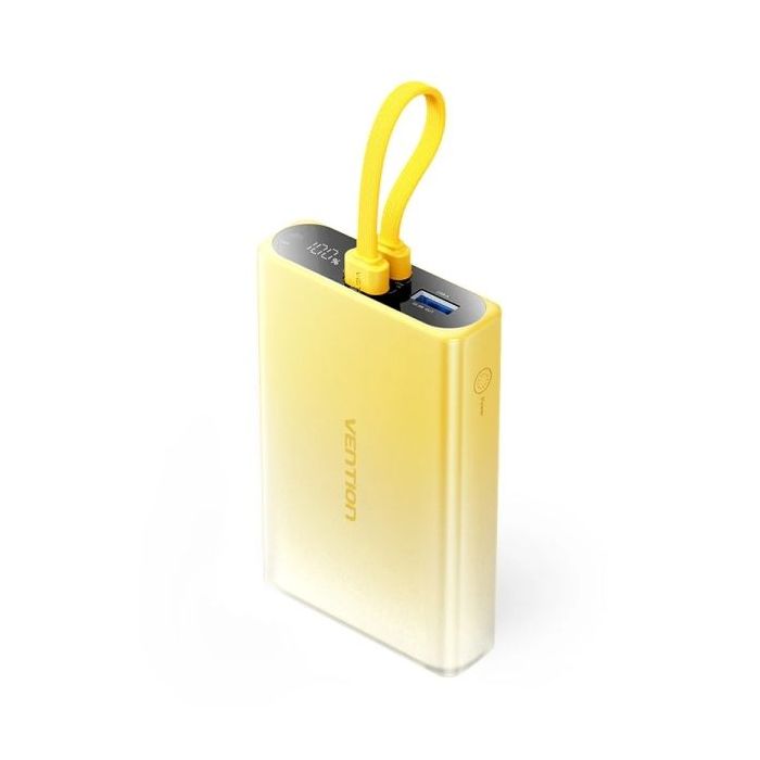 Vention Powerbank de 10000mAh - Potencia de Salida hasta 22.5W - USB-A - USB-C - Pantalla - Linterna LED Integrada - Apto para V