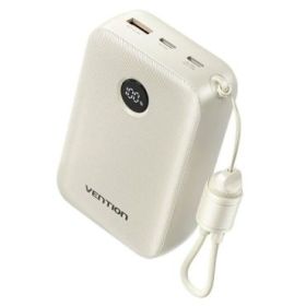 Vention Powerbank de 20000mAh - Potencia de Salida hasta 22.5W - USB-A - USB-C - Pantalla LED - Cable USB-C de 17cm - Apto para