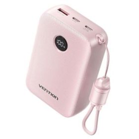 Vention Powerbank de 20000mAh - Potencia de Salida hasta 22.5W - USB-A - USB-C - Pantalla LED - Cable USB-C de 17cm - Apto para