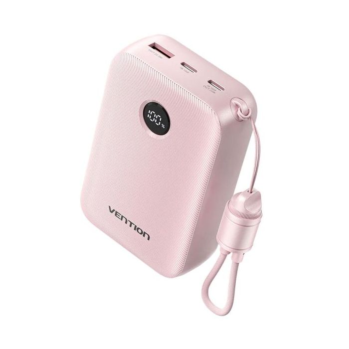 Vention Powerbank de 20000mAh - Potencia de Salida hasta 22.5W - USB-A - USB-C - Pantalla LED - Cable USB-C de 17cm - Apto para
