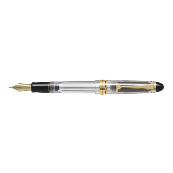Pilot Custom 823 F Pluma Estilografica - Plumin de Oro de 14K - Cuerpo Transparente - En Estuche de Regalo Individual con un Tin