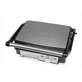 Orbegozo 4560 Grill Multifuncion - Cocina sin Aceite con Potencia de 2200W - Superficie Antiadherente - Placas Abatibles 180º -