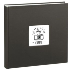 Hama Fine Art Album de Fotos - 100 Paginas Blancas - Tapa de Papel con Textura - 30x30cm - Color Negro