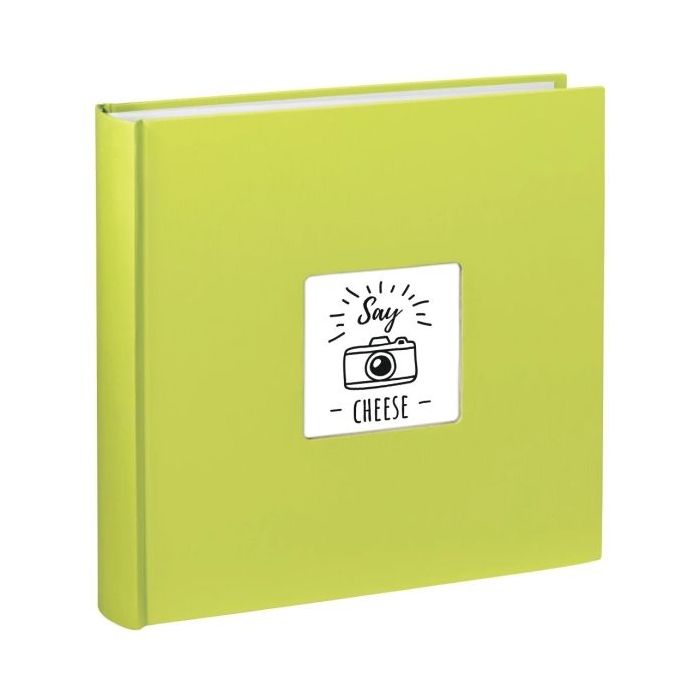 Hama Fine Art Album de Fotos - 100 Paginas Blancas - Tapa de Papel con Textura - 30x30cm - Color Verde Lima