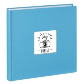 Hama Fine Art Album de Fotos - 100 Paginas Blancas - Tapa de Papel con Textura - 30x30cm - Color Azul