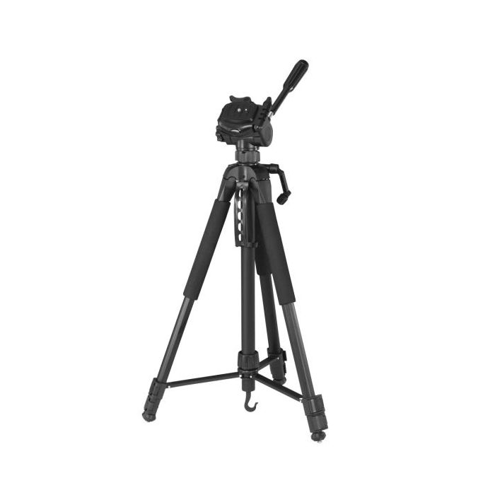 Hama Tripode para Camara con Rosca 1/4  - Peso Max 5kg - Altura hasta 170cm - Soporte para Smartphone y Tablet - Manivela en Col