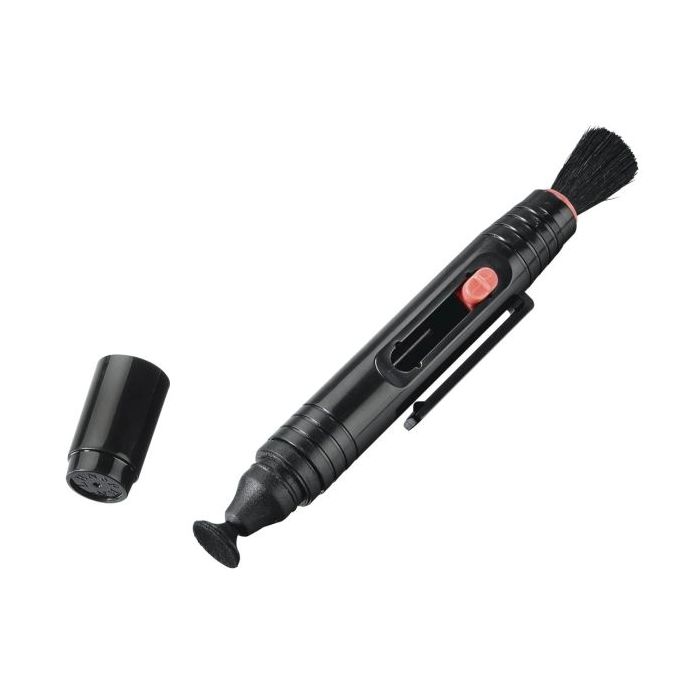 Hama Boligrafo de Limpieza para Camaras - Cepillo Retractil - Punta de Terciopelo - Color Negro