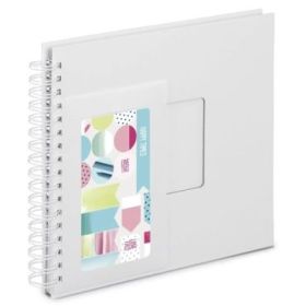 Hama Album de Fotos con Espiral - 50 Paginas Blancas - 28x24cm - Color Blanco