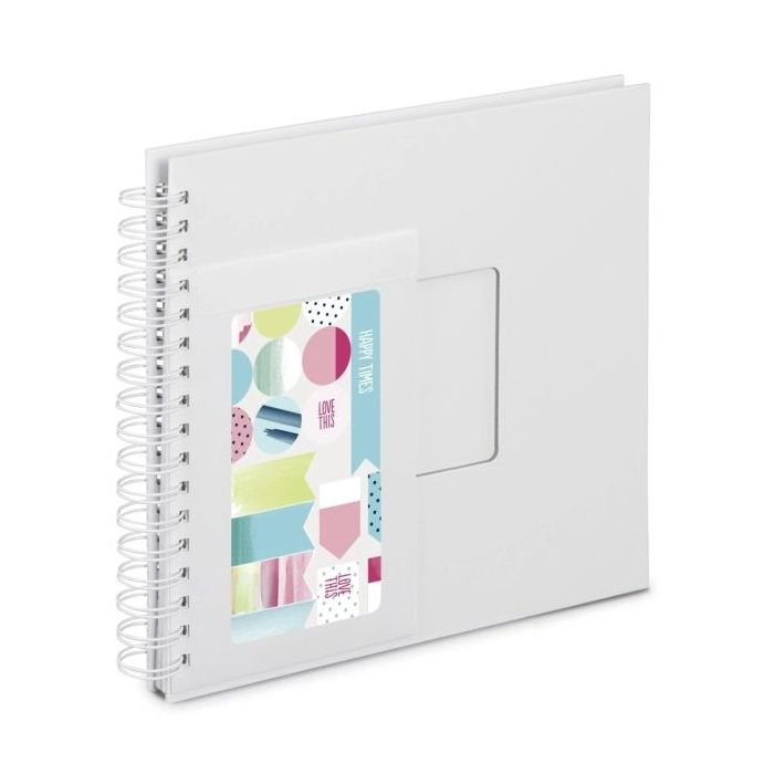 Hama Album de Fotos con Espiral - 50 Paginas Blancas - 28x24cm - Color Blanco
