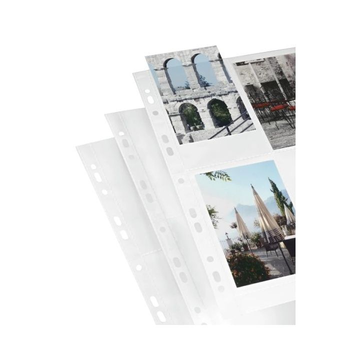 Hama Pack de 10 Fundas para Fotos A4 - Capacidad 8 Fotos 10x15cm - 314x237mm - Color Blanco