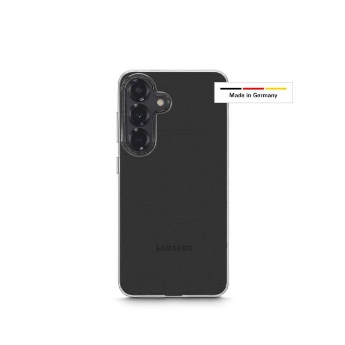 Hama Always Clear Funda para Samsung Galaxy S25 - Antideslizante - Especial Antiamarilleo - Poliuretano Termoplastico - Bordes E