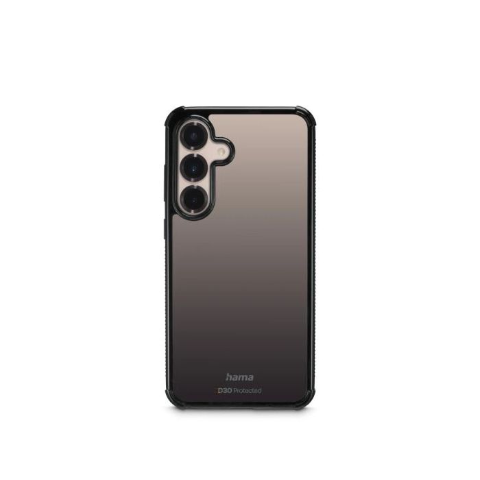 Hama Extreme Protect Funda para Samsung Galaxy S25 - Antideslizante - Policarbonato - Proteccion D3O - Bordes Elevados - Color N