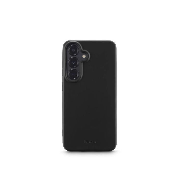 Hama Fantastic Feel Funda para Samsung Galaxy S25 - Antideslizante - Poliuretano Termoplastico - Bordes Elevados - Color Negro