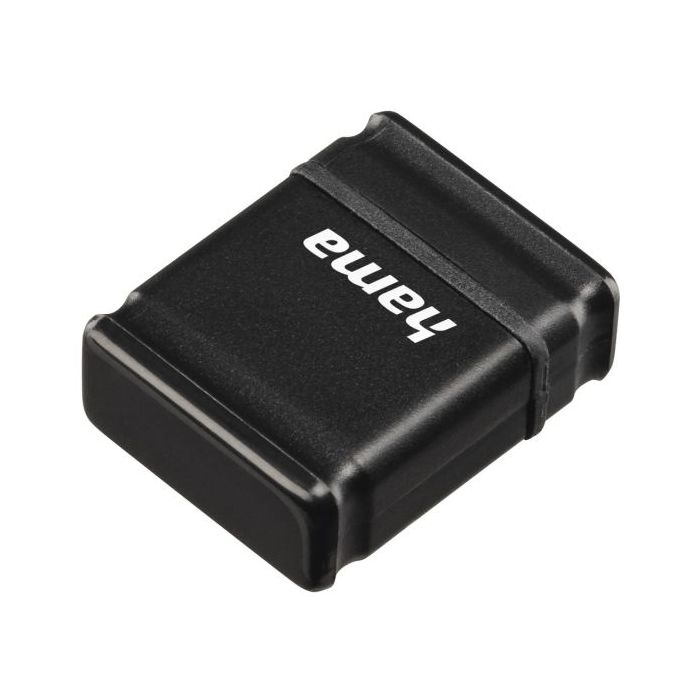 Hama Smartly Memoria Pendrive USB 2.0 con Tapa - 64GB de Capacidad - 15Mb/s de Transferencia - Color Negro
