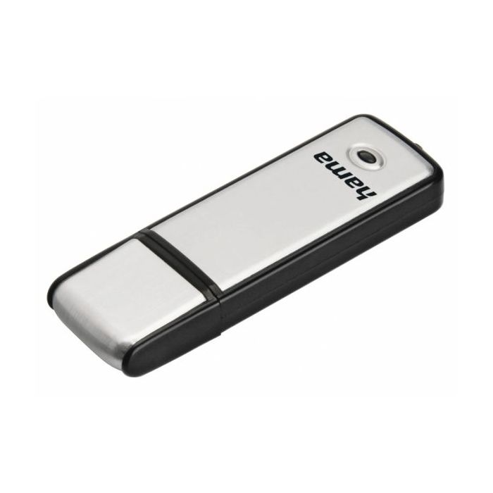 Hama Fancy Memoria Pendrive USB 2.0 con Tapa - 128GB de Capacidad - 15Mb/s de Transferencia - Aluminio Cepillado - 20x66x8mm - C