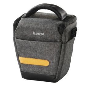 Hama Trinidad Funda para Camara - Poliester Reciclado - Asa para Cinturon - Asa de Mano - 16x10x16cm - Color Gris