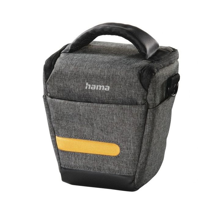 Hama Trinidad Funda para Camara - Poliester Reciclado - Asa para Cinturon - Asa de Mano - 16x10x16cm - Color Gris