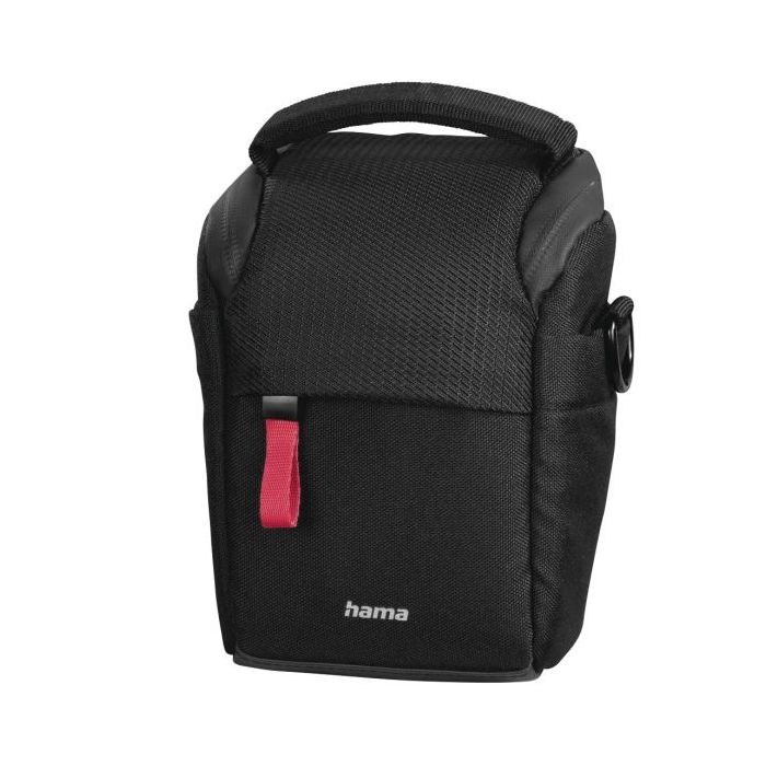 Hama Matera Funda para Camara - Poliester Reciclado - Asa para Cinturon - Compartimento Separados para Objetivo - Asa de Mano -