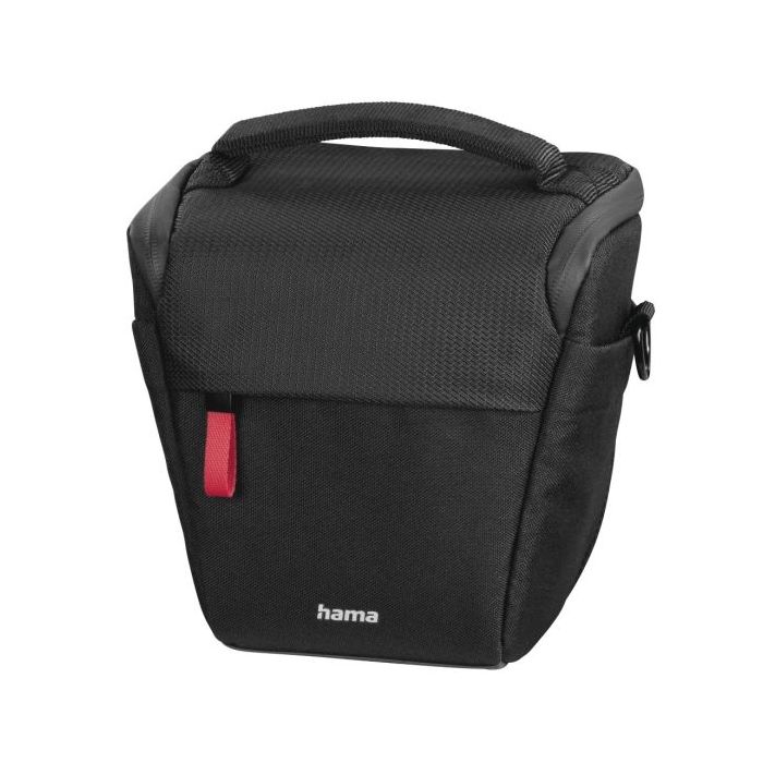 Hama Matera Funda para Camara - Poliester Reciclado - Asa para Cinturon - Asa de Mano - 16x10x16cm - Color Negro