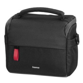 Hama Matera Funda para Camara - Poliester Reciclado - Asa para Cinturon - Compartimentos Separados para Objetivos - Asa de Mano