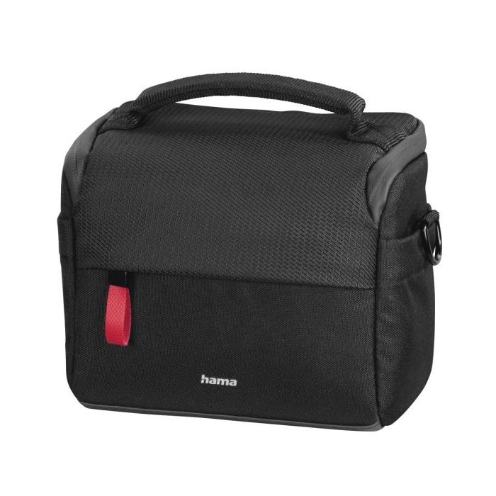 Hama Matera Funda para Camara - Poliester Reciclado - Asa para Cinturon - Compartimentos Separados para Objetivos - Asa de Mano