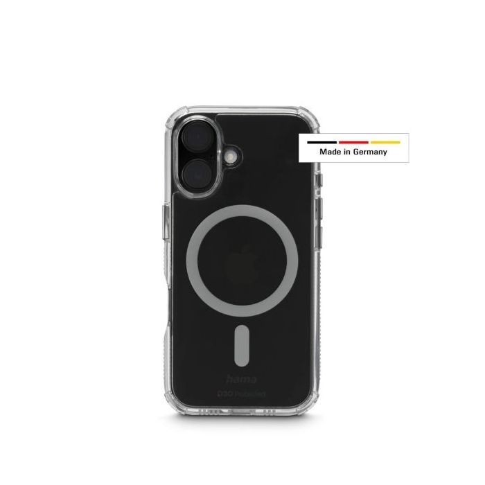Hama Extreme Protect Funda para iPhone 16 - Magnetico - Antideslizante - Policarbonato - Proteccion D3O - Bordes Elevados - Colo