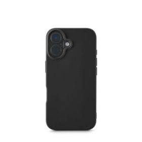 Hama Fantastic Feel Funda para iPhone 16 - Antiadherente Anti-Suciedad - Poliuretano Termoplastico - Bordes Elevados - Color Neg