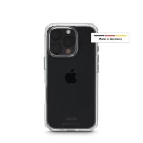 Hama Extreme Protect Funda para iPhone 16 Pro - Antideslizante - Policarbonato - Proteccion D3O - Bordes Elevados - Color Transp