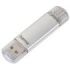 Hama Laeta Memoria Pendrive USB 3.0 con Tapa - 16GB de Capacidad - 40Mb/s de Transferencia - Funcion OTG - USB-C - USB-A - Cuerp