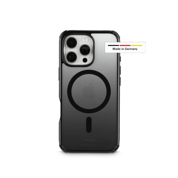 Hama Extreme Protect Funda para iPhone 16 Pro Max - Magnetico - Antideslizante - Policarbonato - Proteccion D3O - Bordes Elevado