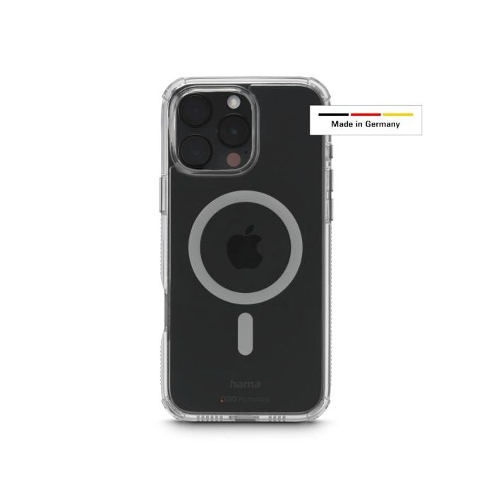 Hama Extreme Protect Funda para iPhone 16 Pro Max - Antideslizante - Magnetico - Policarbonato - Proteccion D3O - Bordes Elevado