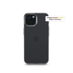 Hama Always Clear Funda para iPhone 15 - Antideslizante - Especial Antiamarilleo - Poliuretano Termoplastico - Bordes Elevados -