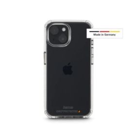 Hama Extreme Protect Funda para iPhone 15 - Antideslizante - Policarbonato - Proteccion D3O - Bordes Elevados - Color Transparen