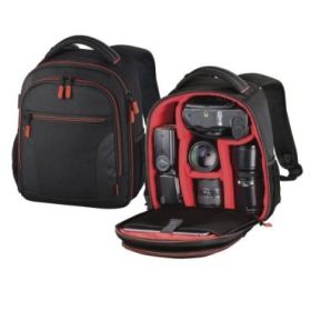 Hama Miami Mochila para Camara - Capacidad 5L - Poliester - Compartimentos Separados para Objetivos - Asa de Mano - 22x10x24cm -