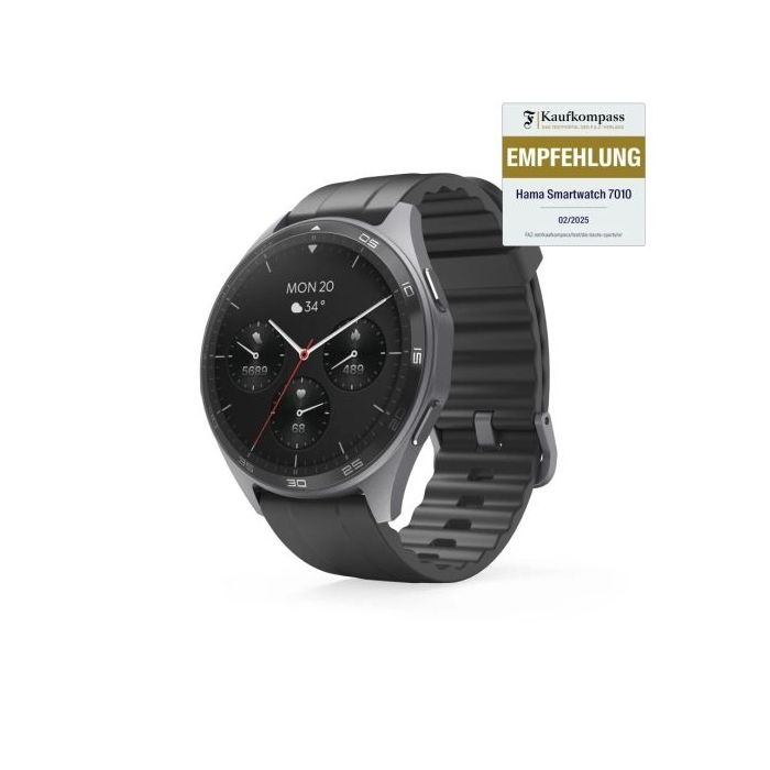 Hama 7010 Reloj Inteligente Smartwatch - Bluetooth 5.3 - Bateria 300mAh - Pantalla AMOLED 1.43  - IP68 - Soporta hasta 3 Atm - P