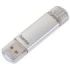 Hama Laeta Memoria Pendrive USB 3.0 con Tapa - 128GB de Capacidad - 40Mb/s de Transferencia - Funcion OTG - USB-C - USB-A - Cuer