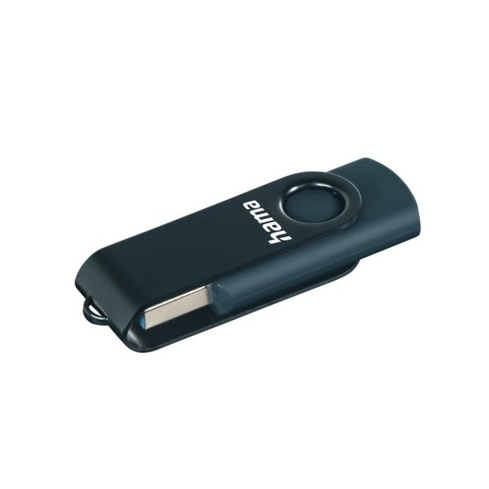 Hama Rotate Memoria Pendrive USB 3.0 - 256GB de Capacidad - 90Mb/s de Transferencia - Tapa Giratoria - Cuerpo Metalico - Color A